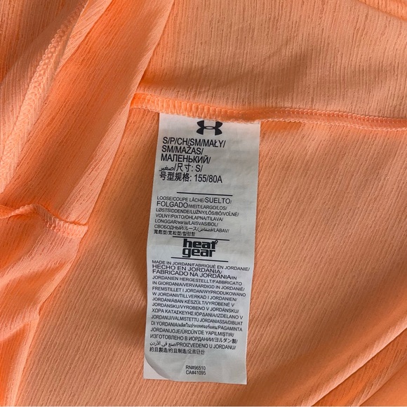 Under Armour Orange Tank Top Racerback Performance - Picture 4 of 5
